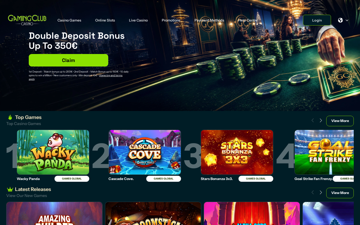 Gaming Club homepage