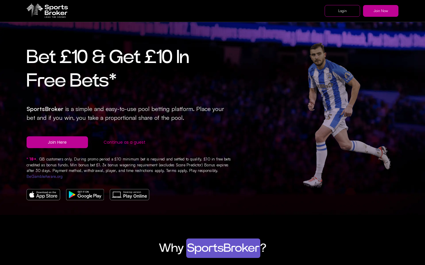 Sportsbroker homepage